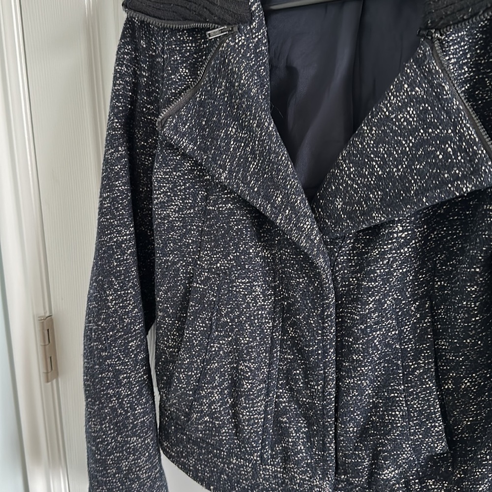 Gap Navy Snap Jacket, Size Small - image 4